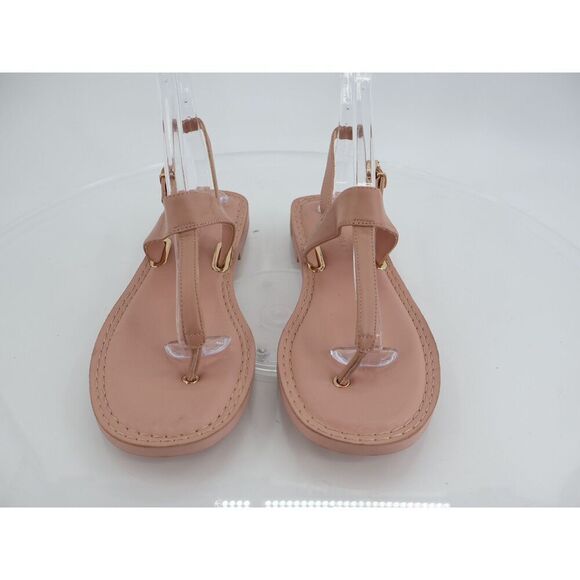 Aerosoles Cherry Slingback Sandals Size 7 Beige Leather Thong Minimalistic - Picture 9 of 13